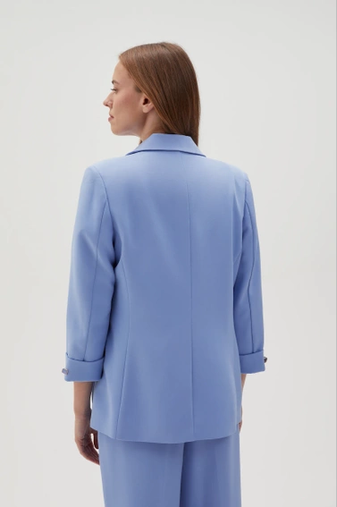 Marynarka z rękawami 3/4 błękitna