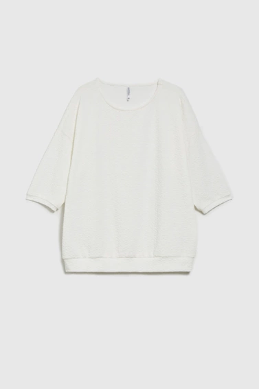 Błuzka z rękawami 3/4 biała