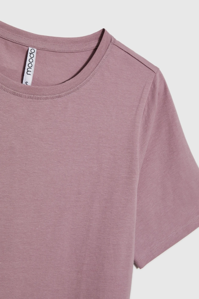 Gładka bluzka różowa