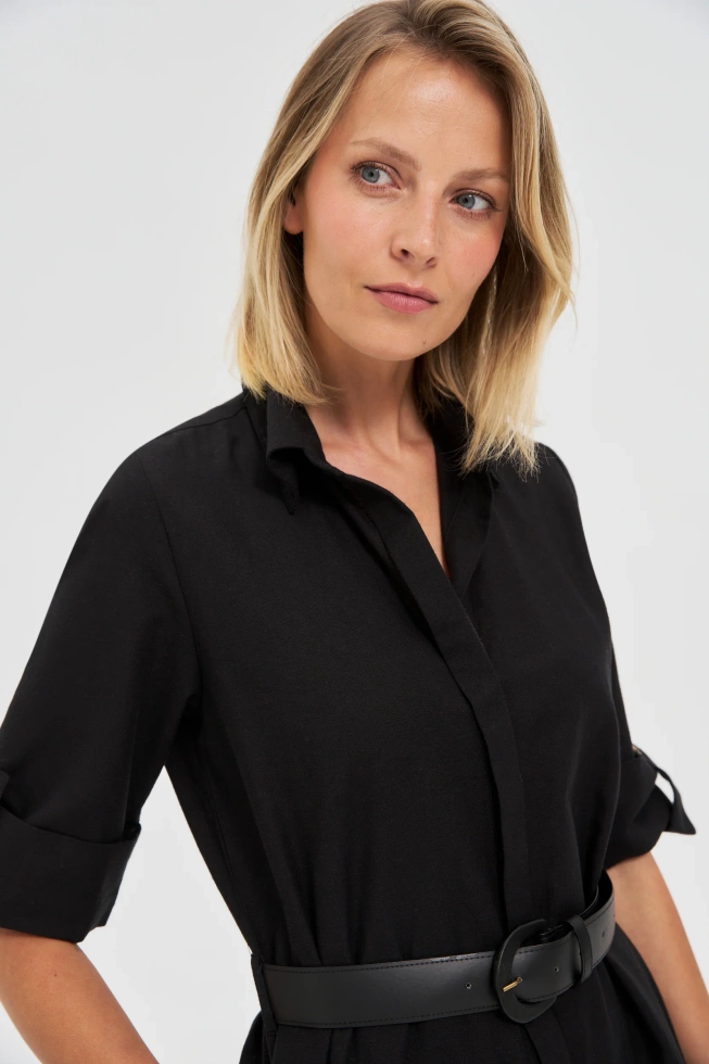 Szmizjerka midi czarna