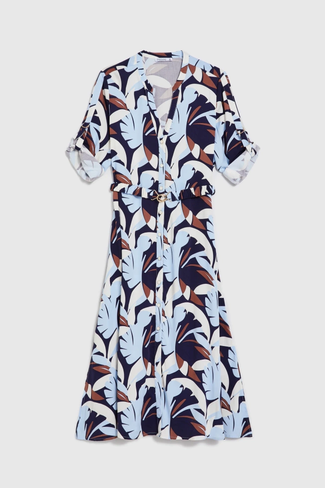 Sukienka z wiskozy granatowa