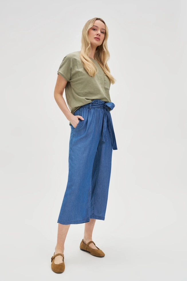 Letnie spodnie niebieskie