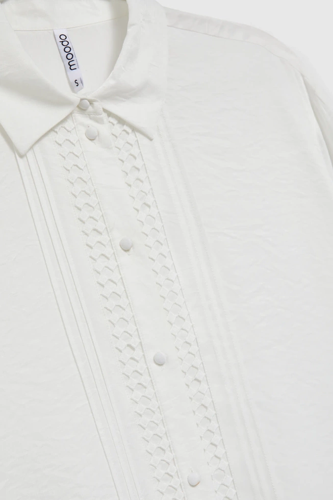 Elegancka wiskozowa koszula biała