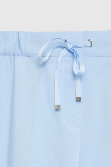 Spodnie z nogawkami w kant błękitne