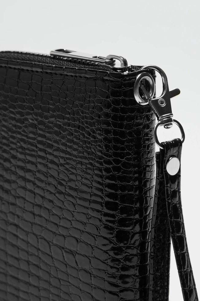 Portfel z zawieszką czarny