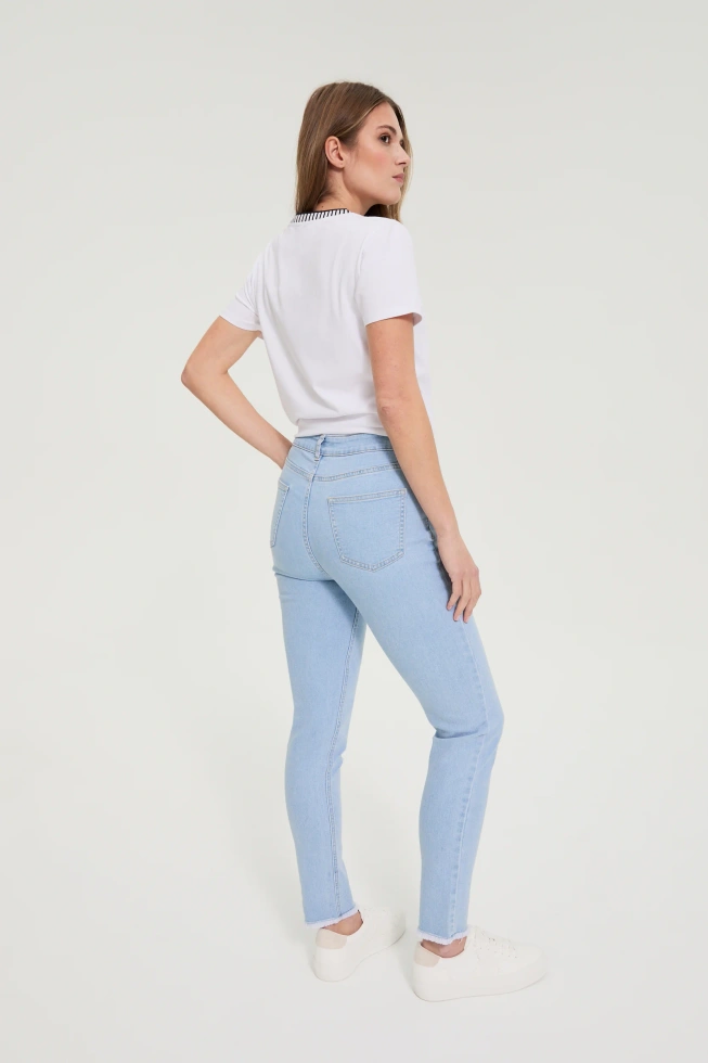 Jeansy rurki jasnoniebieskie