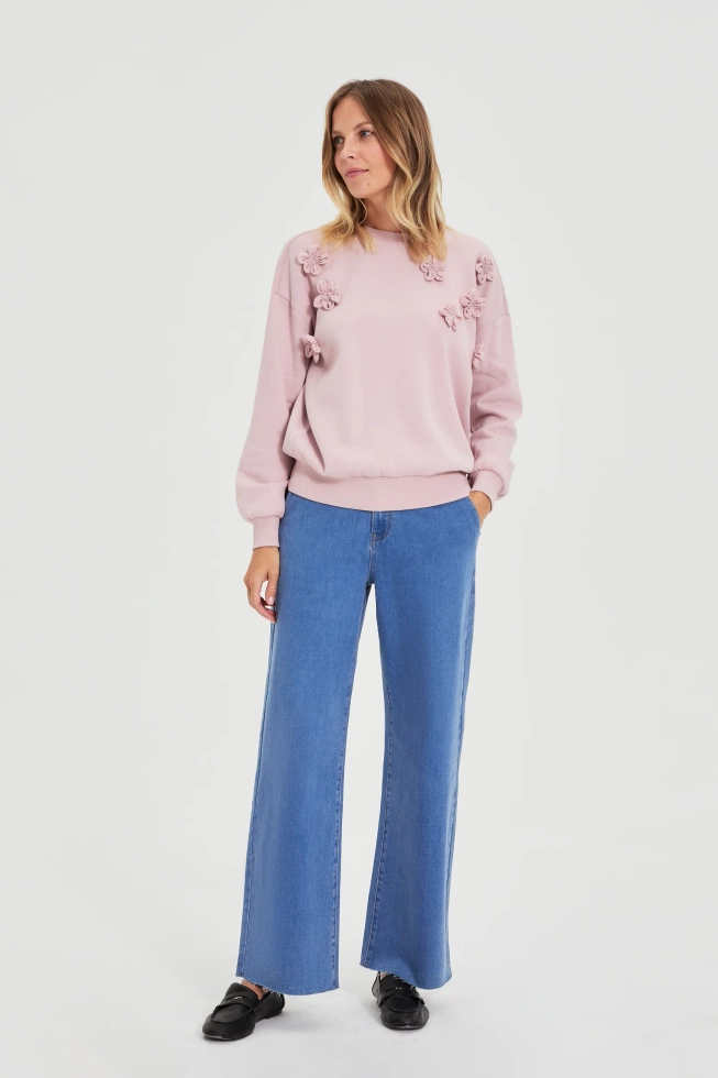 Bluza z kwiatkami różowa