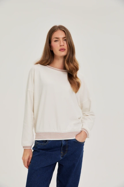 Bawełniana bluza beżowa