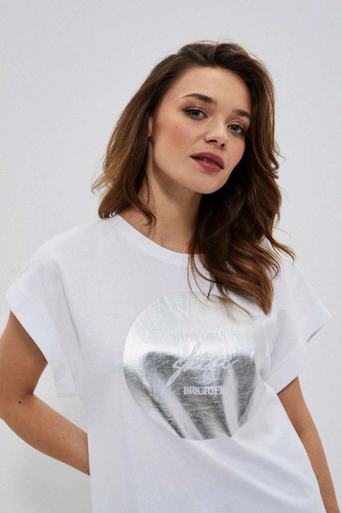 Bluzka z metalicznym nadrukiem