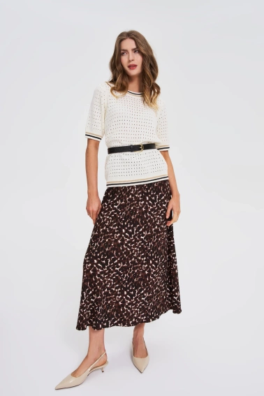 Pasek w zwierzęcy wzór czarny