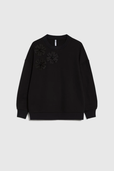 Bluza z aplikacją czarna 