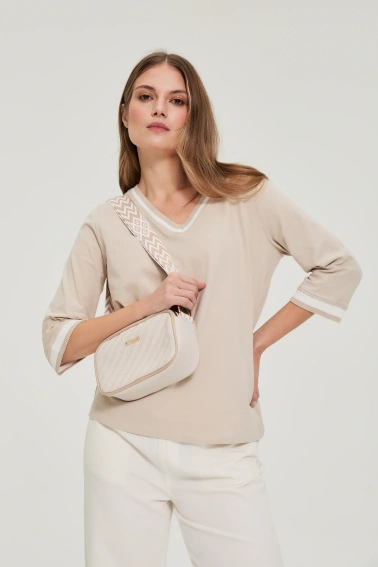 : Torebka crossbody beżowa