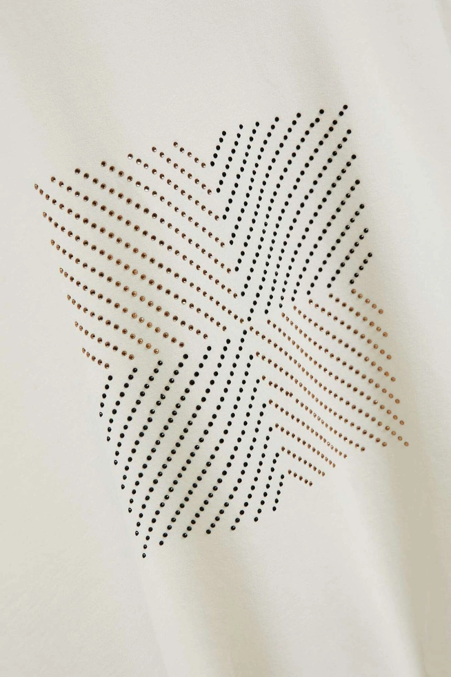 Bluza z rękawami 3/4 biała