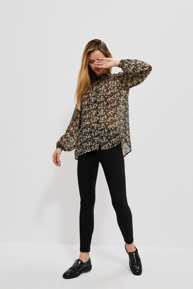 Legginsy z błyszczącym pasem