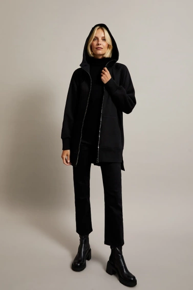 Bluza oversize z kapturem czarna 