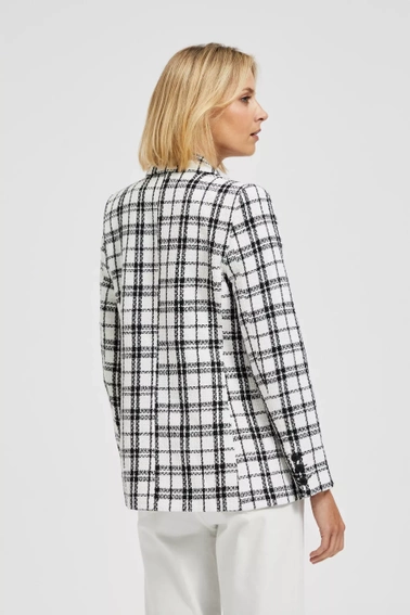 Dwurzędowa marynarka czarno-biała