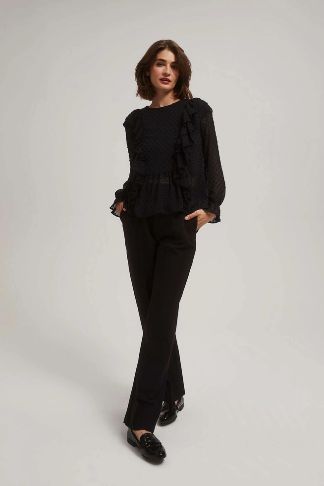 Spodnie w kant czarne