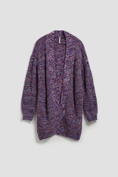 Długi kardigan wielokolorowy