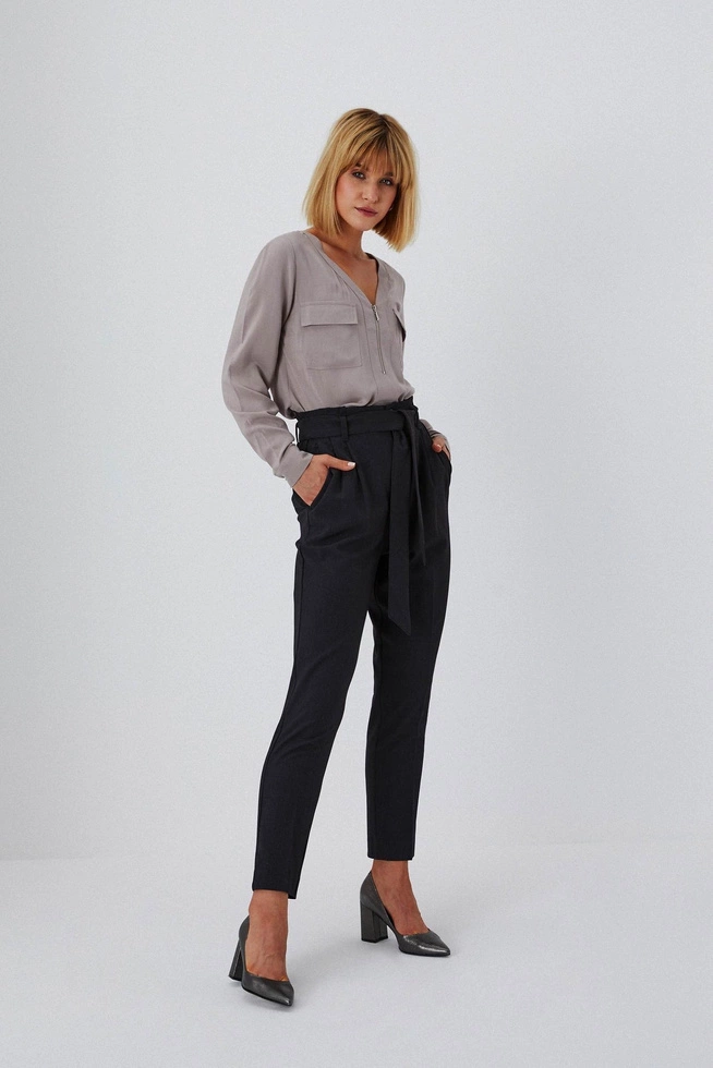 Eleganckie spodnie z wysokim stanem