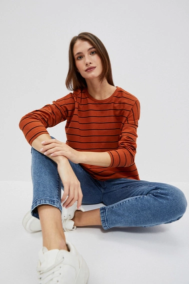 Bluza brązowa w paski