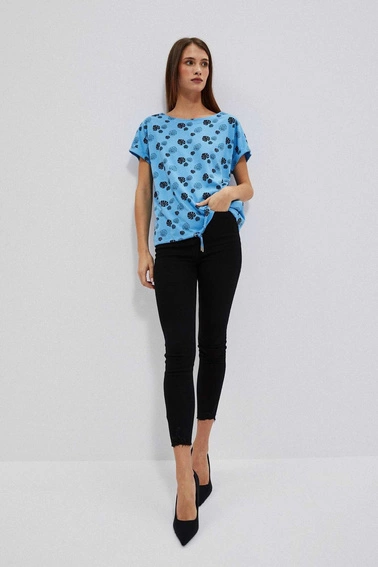 T-shirt z nadrukiem błękitny