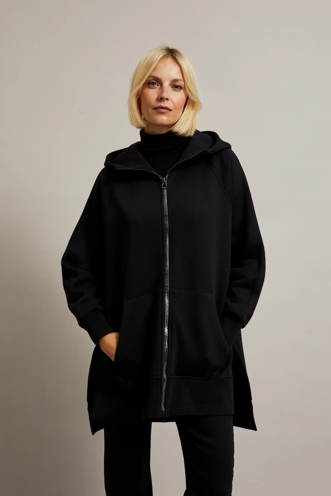Bluza oversize z kapturem czarna