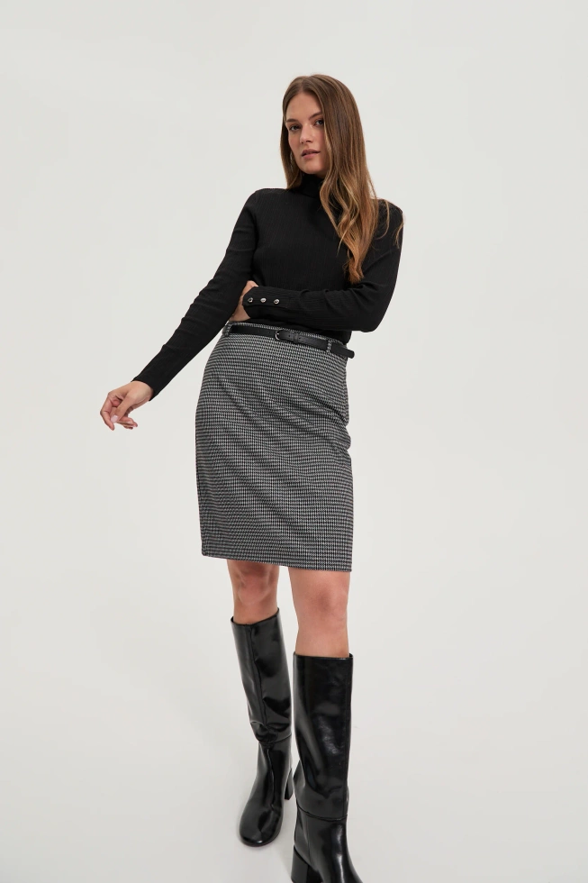 Bawełniany golf czarny