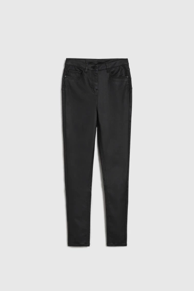 Woskowane spodnie czarne