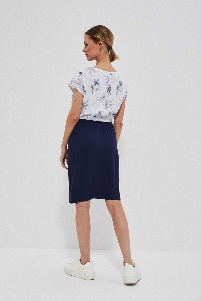 Spódnica z kieszeniami granatowa