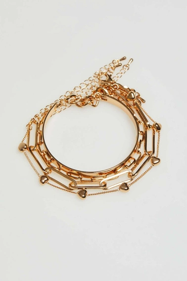 Bransoletki w złotym kolorze z regulowaną długością