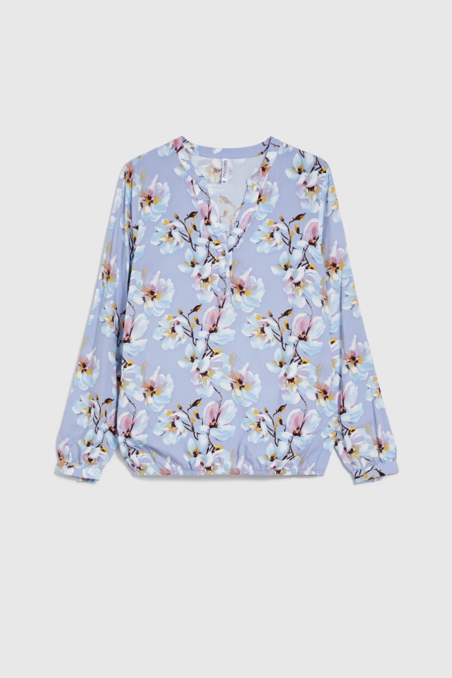 Koszula z wiskozy błękitna