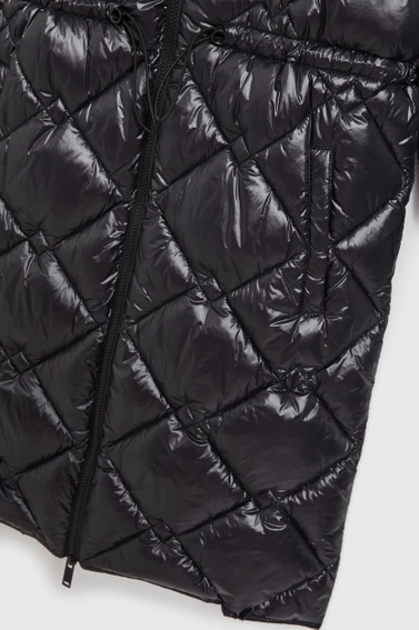 Pikowana kurtka ze ściągaczem czarna 
