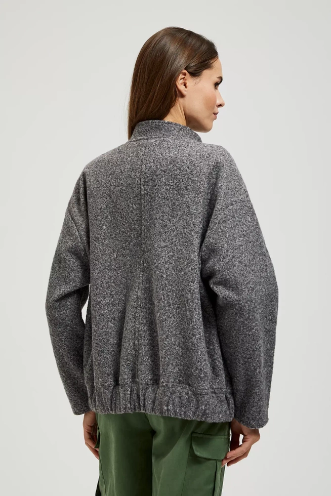 Kurtka wiosenna zapinana na zamek szara