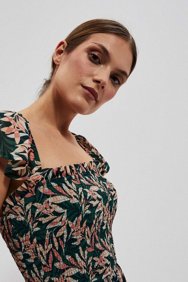 Sukienka z roślinnym wzorem