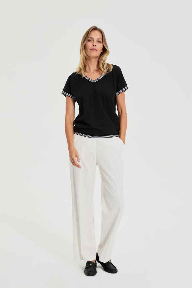 Bluzka z bawełny czarna