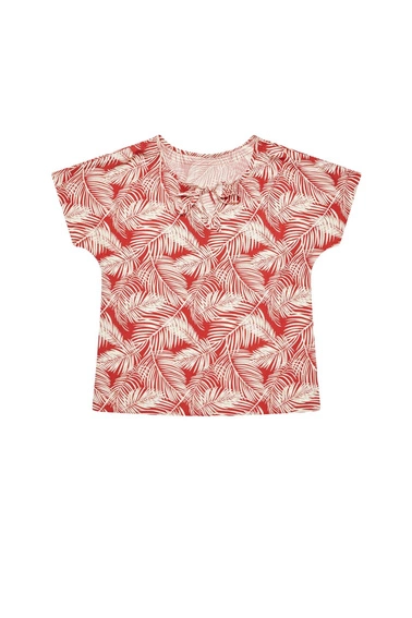 Bluzka koszulowa z roślinnym printem