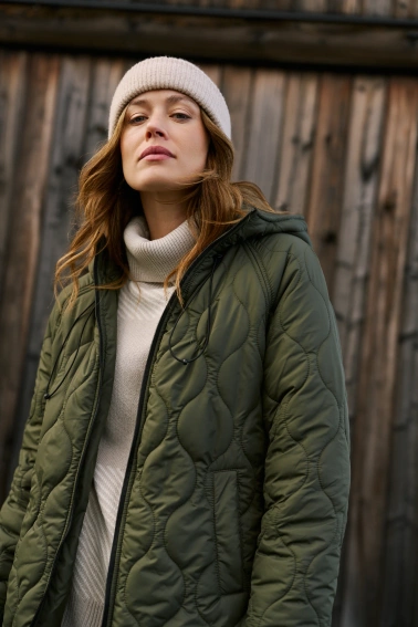 Pikowana kurtka zielona