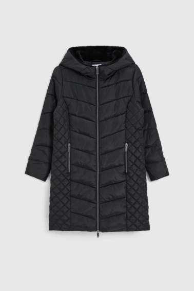 Kurtka z ocieplanym kapturem czarna