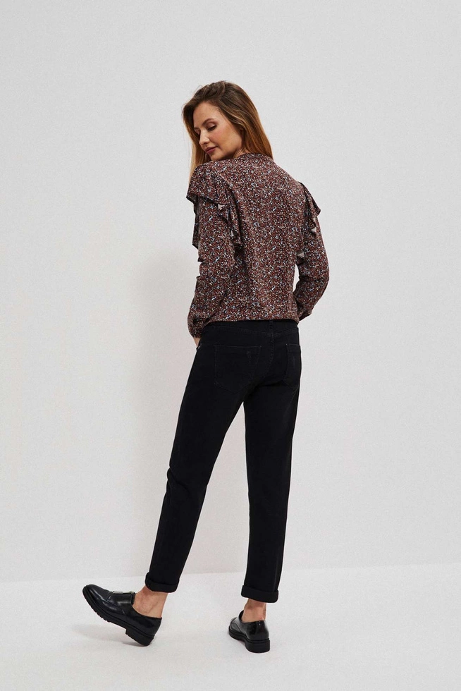 Jeansy czarne z prostą nogawką