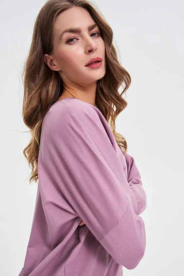 Bluza z bawełny różowa