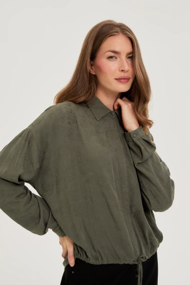Koszula z wiskozy oliwkowa 
