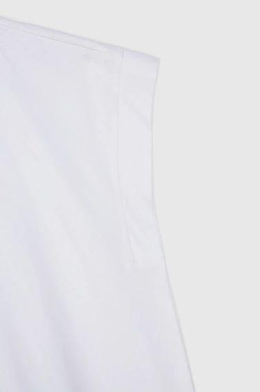 Bluzka z zamkiem na plecach biała