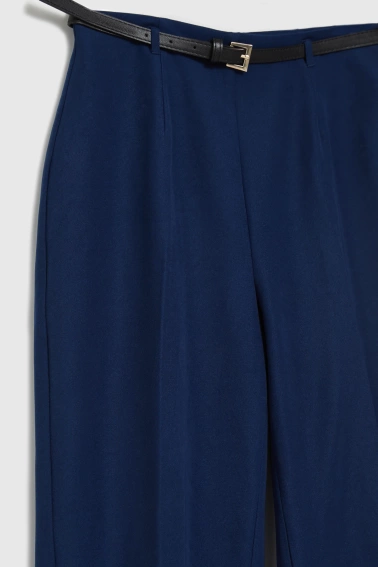 Spodnie z paskiem granatowe