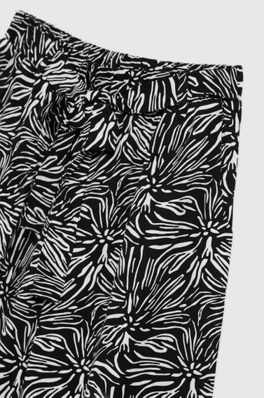 Spodnie kuloty z wzorem czarne