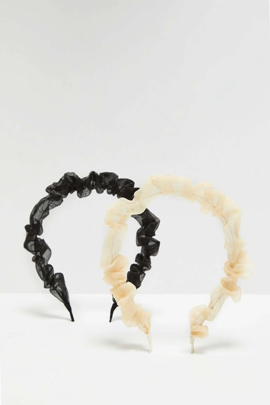 Opaska na włosy beżowa