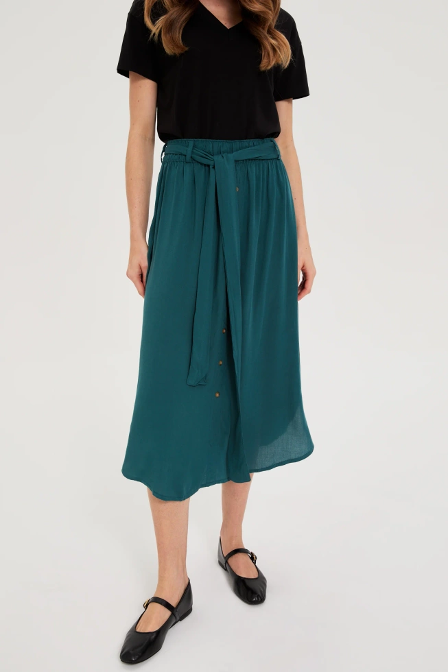 Wiskozowa spódnica zielona