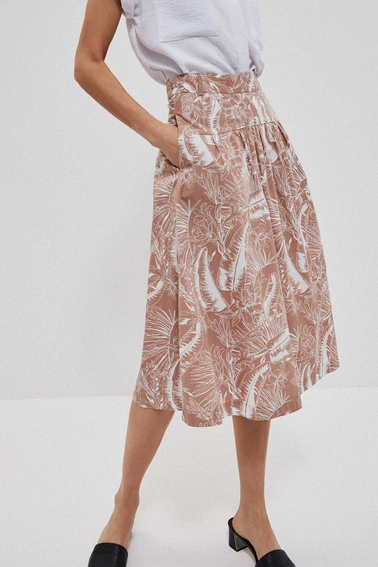 Wzorzysta spódnica z kieszeniami