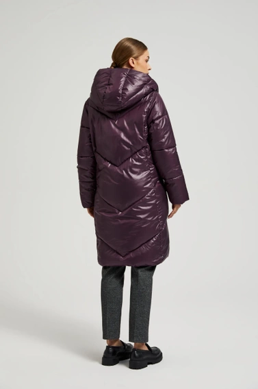 Kurtka z pikowaniem fioletowa