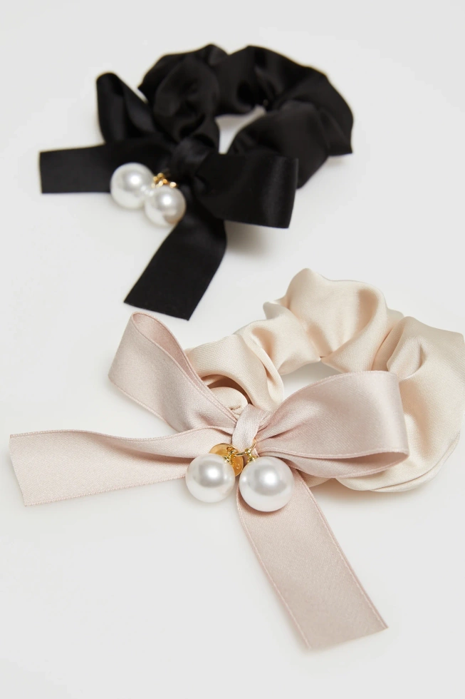 Gumki do włosów ze wstążką