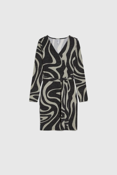 Dopasowana sukienka szara